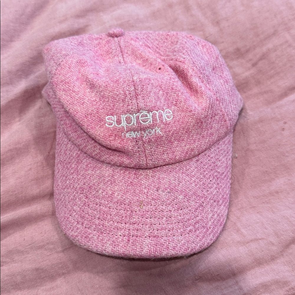 Supreme x Harris Tweed Light Pink Wool Cap